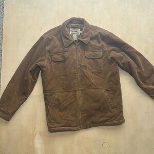 **GENTLY USED** TAN MENS CORDUROY JACKET SIZE LARGE